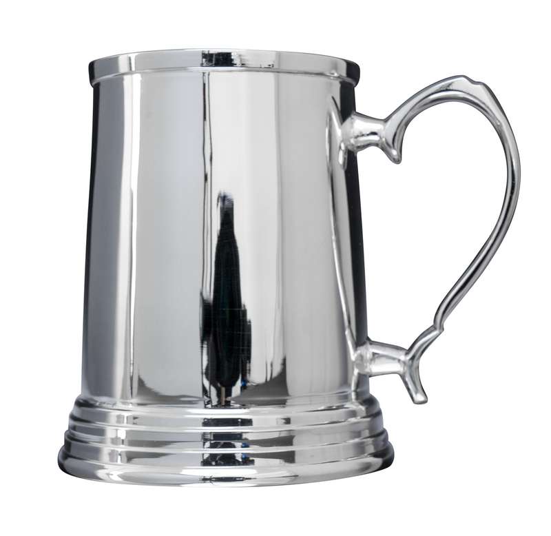 Shiny Silver Large Edwardian Tankard