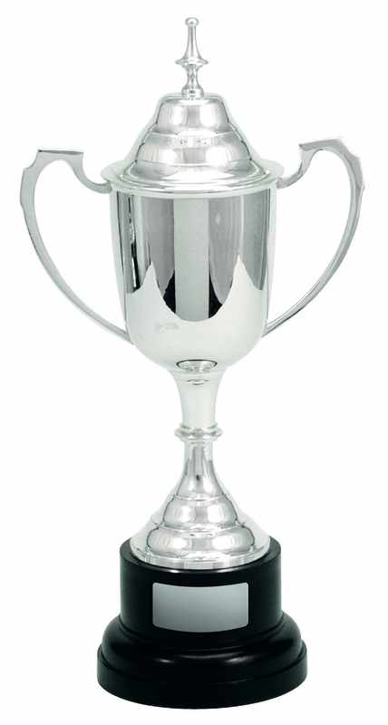Silver Plated Cup on Base with Lid Silver in Colour