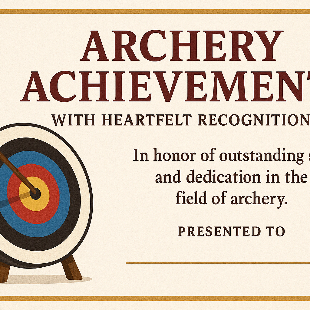 Celebrate Archery Achievements with Heartfelt Recognition